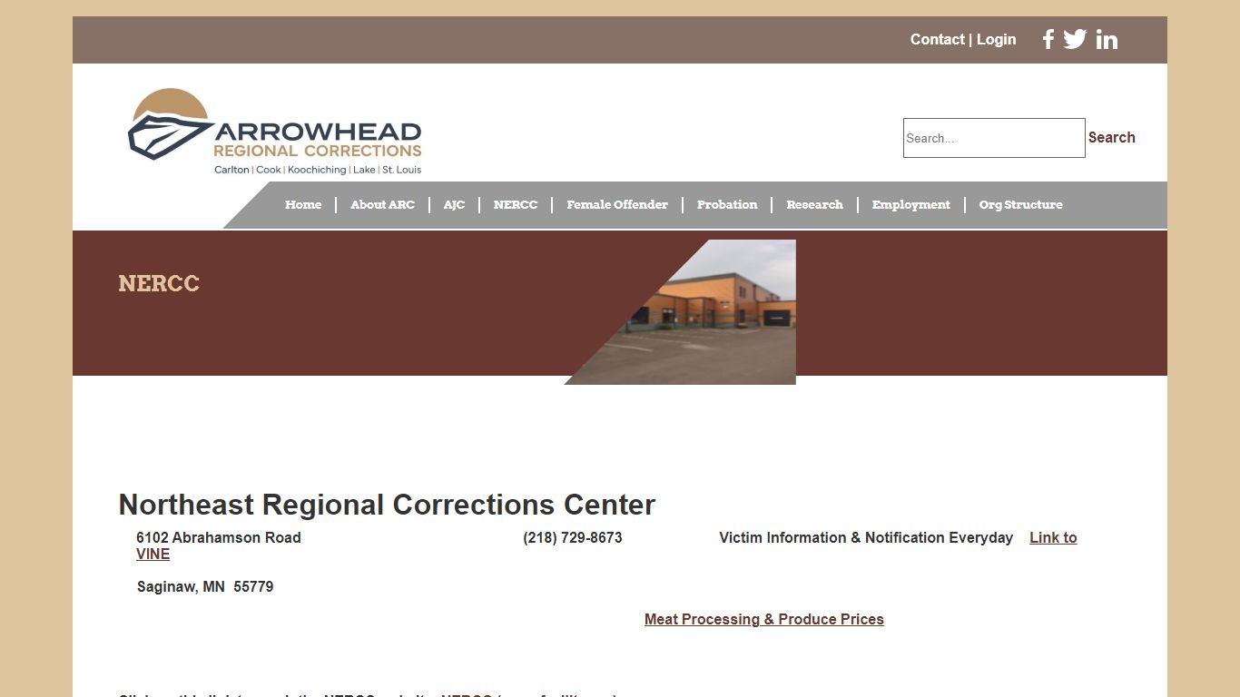 Arrowhead Regional Corrections > NERCC