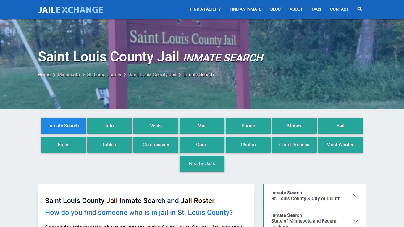 Inmate Search: Roster & Mugshots - Saint Louis County Jail, MN